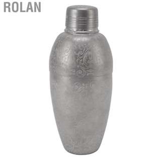 Rolan Boston Cocktail Shaker Stainless Steel Bartending Mixer Shaker Bar  Cup for Bartender American Carved