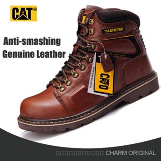 [ของแท้] Caterpillar รองเท้าบูทเซฟตี้ หัวเหล็ก 2 แบบ ไซซ์ 38-47 0ZKK