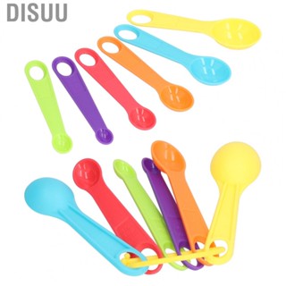 Disuu 12Pcs/set Colourful Measuring  Plastic Measuring Cup And  With Sca