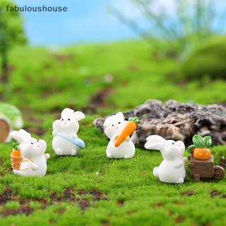 [fabuloushouse] ตุ๊กตากระต่าย แครอท เรซิ่น ขนาดเล็ก สําหรับตกแต่งบ้านตุ๊กตา