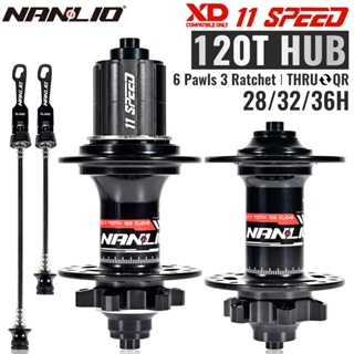 Nanlio XM820 อะแดปเตอร์ดุมล้อจักรยานเสือภูเขา 28 32 36 หลุม 6 องศา 120T K7 8 9 10 11 12 ความเร็ว 009