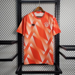 เสื้อกีฬาแขนสั้น ลายทีมชาติฟุตบอล Bayern FC 2023-24 Orange ชุดเหย้า สําหรับผู้ชาย และผู้ใหญ่ ไซซ์ S-2XL