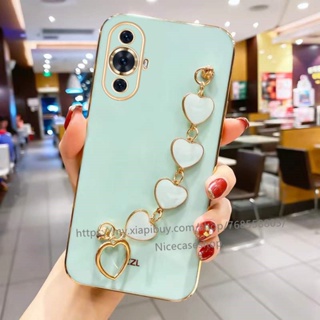 พร้อมส่ง เคสโทรศัพท์มือถือ TPU นิ่ม กันตก ป้องกัน ปิดด้านหลัง ลายหัวใจ สีแคนดี้ สําหรับ Huawei Nova 11 Pro 11i Y91 Y71 2023 11