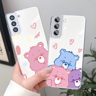 เคสโทรศัพท์มือถือแบบนิ่ม ใส ลายหมีแคร์แบร์น่ารัก สําหรับ Samsung S8 S10 S9 S20 S21 S23 Plus S21 FE S22 Ultra Note 9 10 Plus 20 Ultra 5G