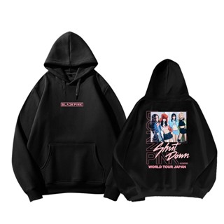 เสื้อกันหนาว มีฮู้ด ลาย Kim Jisoo LISA Rosé Jennie The Same Official KPOP BLACKPINK สําหรับผู้ชาย และผู้หญิง 2023