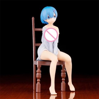 ฟิกเกอร์ Relax Rem 17 ซม. Rezero Starting Life in Another World Rem Anime Figure Rem Chair ของเล่น สําหรับสะสม