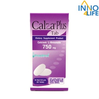 CalZa-Plus Tab แคลซ่า-พลัส แคลเซียม แอล-ทรีโอเนต 750 mg. + แร่ธาตุ แบบเม็ด 60 เม็ด [inno]