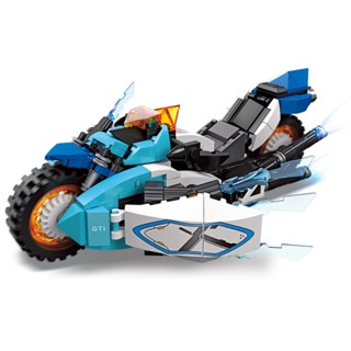 บล็อคตัวต่อ รูปการ์ตูนรถจักรยานยนต์ MOC Technic Speed Comic Cyberangel DIY พร้อมขาตั้ง 341 ชิ้น