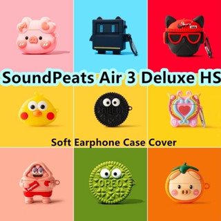 【แหล่งจ่ายไฟโดยตรง】เคสหูฟัง แบบนิ่ม ลายการ์ตูน สําหรับ SoundPeats Air 3 Deluxe HS SoundPeats Air 3 Deluxe HS