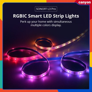 Sonoff L3 Pro 5m Rgbic Wifi Smart Led Strip Lights รีโมทไร้สาย Wifi / การควบคุมในท้องถิ่น จอแสดงผลหลายสีพร้อมกันรองรับการควบคุมด้วยเสียงแคนยอน