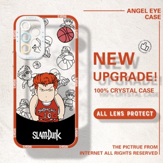 เคสโทรศัพท์มือถือแบบนิ่ม TPU ใส กันรอยกล้อง ลายบาสเก็ตบอล คริสตัล สําหรับ Samsung A02 A03 A03s A04s A10 A10s A11 A12 A13