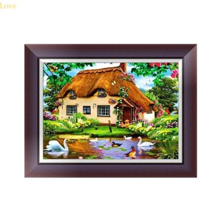 Love House ชุดงานปักครอสติชเม็ดบีด ทรงเพชร 5D DIY สําหรับตกแต่งบ้าน ออฟฟิศ