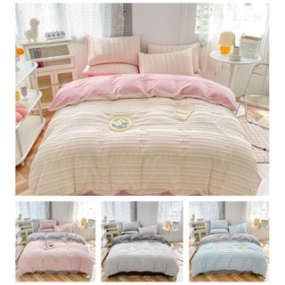 ชุดเครื่องนอน ผ้าปูที่นอน สีพื้น สไตล์นอร์ดิก 3.5 ฟุต 4 ฟุต 5 ฟุต