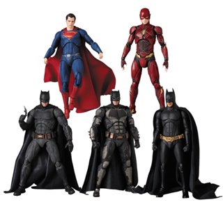 โมเดลตุ๊กตาฟิกเกอร์ Batman Justice League AMF Superman Spiderman Venom ของเล่นสําหรับเด็ก