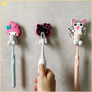 [LBE] Creative Cute 3D Sanrio Series Electric Toothbrush Rack Punch-free Wall-mounted Kitten Cute Melody Hello Kitty Toothbrush Bathroom Storage Rack