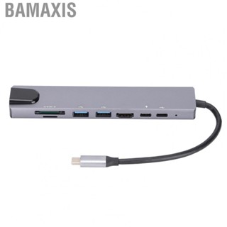 Bamaxis 8 Ports Hub Type C To USB3.0 RJ45 Memory Card Splitter  Docking Station