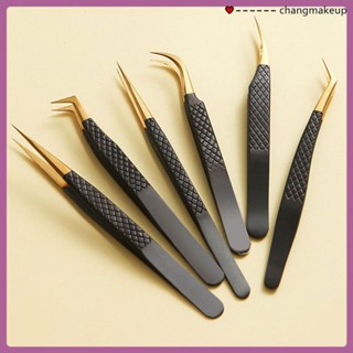 คลิปแหนบขนตาปลอม Dolphin Tip Tweezers 7 Word Eagle Tip Tweezers Eyelash Grafting Tool cod