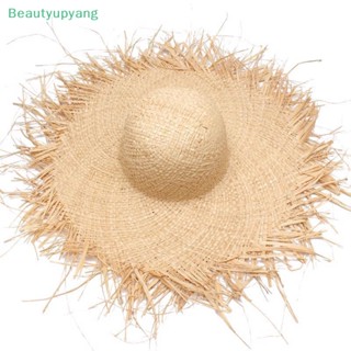 [Beautyupyang] หมวกฟางปีกกว้าง กันแดด ขนาดใหญ่ ธรรมชาติ สําหรับผู้หญิง