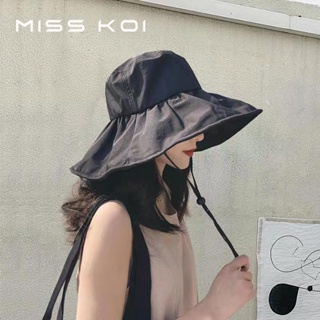 Misskoi [พร้อมส่ง] หมวกบังแดดไวนิล ป้องกันรังสีอัลตราไวโอเลต ป้องกันรังสียูวี สไตล์ญี่ปุ่น สําหรับผู้หญิง