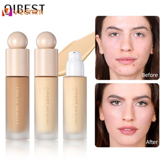 Qibest Liquid Foundation คอนซีลเลอร์ Matte Natural Brightening Moisturizing Oil Control Repair Capacity Lasting Not Easy To Remove Makeup Light Thin Bb Cream veemm