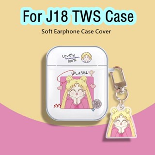 【Ĕĕ】เคสหูฟัง แบบนิ่ม ลายการ์ตูนน่ารัก สําหรับ J18 TWS J18 TWS