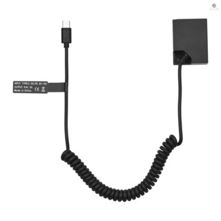 Andoer NP-W126 อะแดปเตอร์คัปเปลอร์แบตเตอรี่ดัมมี่ USB-C พร้อมสายเคเบิล USB Type-C แบบเปลี่ยน สําหรับ Fujifilm X100F X100V X-S10 X-Pro3 X-E3 X-A2 X-A5 X-A7 X-