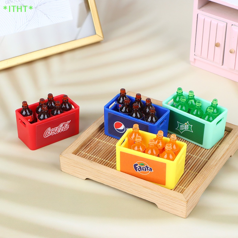 Itht> โมเดลเครื่องดื่มจําลอง ขนาดมินิ สําหรับตกแต่งบ้านตุ๊กตา 1/12