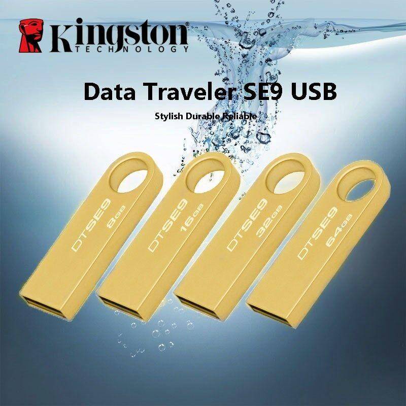 แฟลชไดรฟ์ Kingston DTSE9 หน่วยความจำ kingston SE9 16GB 32GB 64GB แป้นโลหะขนาดเล็กที่เก็บหน่วยความจำ 