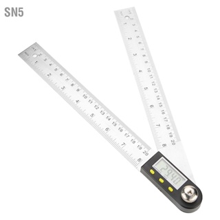 SN5 ไม้โปรแทรกเตอร์อิเล็กทรอนิกส์สแตนเลส 10-390 มม. Digital Goniometer Angle Finder ไม้บรรทัดเกจวัดมุม