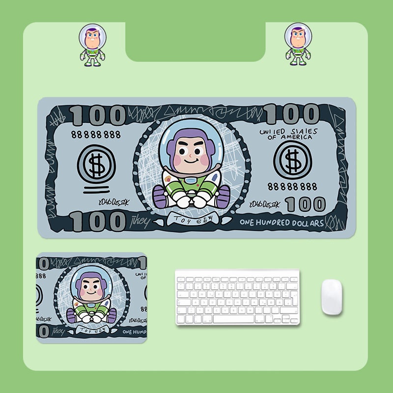 Kam แผ่นรองเมาส์ กันน้ํา ขนาดใหญ่ 800 มม. X 300 มม. พิมพ์ลาย Toy Story Woody Buzz Lightyear สําหรับคอมพิวเตอร์ตั้งโต๊ะ สํานักงาน