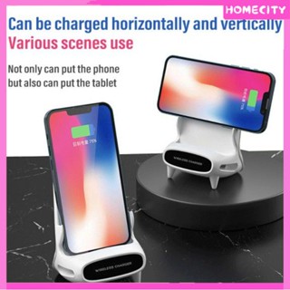 [พร้อม] 15w Vertical Wireless Fast Charger Multifunctional Lazy Phone Desktop Stand Support For Work Study Bedroom