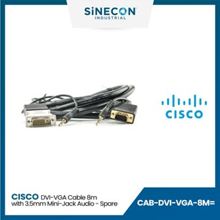 CISCO รุ่น CAB-DVI-VGA-8M= DVI-VGA cable 8m with 3.5mm mini-jack audio - SPARE