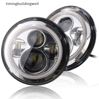 Twth ไฟหน้า LED 75W Hi/Lo ทรงกลม 7 นิ้ว สําหรับรถจักรยานยนต์ 97-18 JK TJ LJ Wrangle QDD 1 ชิ้น