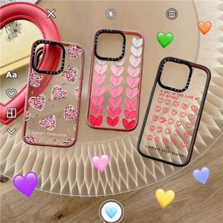 Casetify【คุกกี้หัวใจ】เคสโทรศัพท์มือถืออะคริลิค กันกระแทก ลายดอกกุหลาบแห้ง สําหรับ iPhone 11 12 13 14 Pro Max