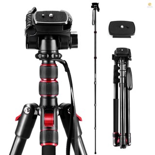 Tosw) Andoer 2-in-1 ขาตั้งกล้องอลูมิเนียม 360 องศา สําหรับถ่ายภาพ° หัวบอลหมุนได้ 200 ซม. หัวบอลหมุนได้ 200 ซม.