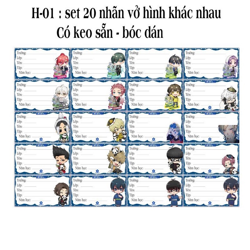 Blue lock isagi yoichi bachira meguru ป้ายโน้ตบุ๊ค 100 ป้ายที่แตกต่างกัน/สีฟ้าล็อค isagi yoichi bach