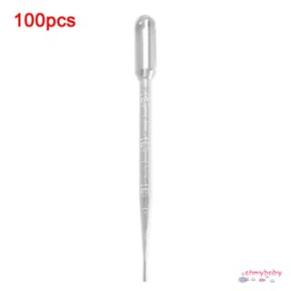 100 ชิ้น/เซ็ตทนทานสำหรับใช้ 3Ml Eyedroppers พลาสติกแบบใช้แล้วทิ้ง Pipette Eye Droppers สำหรับ Liquid Transfer Air Brush Paint [N/4]