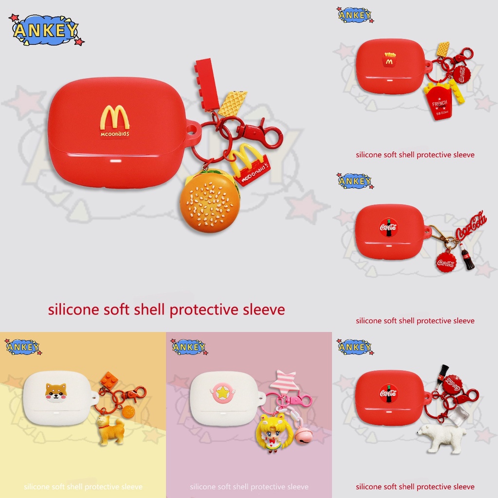 for Baseus Bass BP1 Pro ANC Protective silicone Baseus Bass EP10 Pro Cute girl Cartoon Covers Blueto