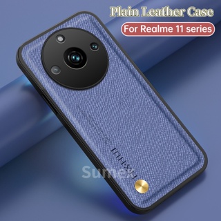 เคสโทรศัพท์มือถือหนัง PU กันกระแทก มีแม่เหล็กติดรถยนต์ หรูหรา สําหรับ Realme 11 Pro Plus 5G Realme11 NFC 4G Realmi 11Pro Pro+ 2023 5G