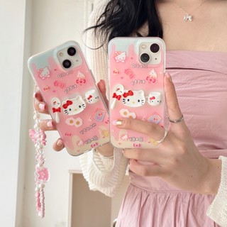 เคสโทรศัพท์มือถือ กันกระแทก ลายแมว KT 3D สําหรับ iPhone 14 ProMax 14 Pro 13 13 ProMax 12Pro Max 12 Pro 11 ProMax