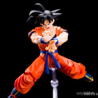 Bandai SHF SHF ฟิกเกอร์โมเดล ดราก้อนบอล z ขนสีดํา 2.0 Earth Breeding Saiyan Reprint สําหรับตกแต่ง