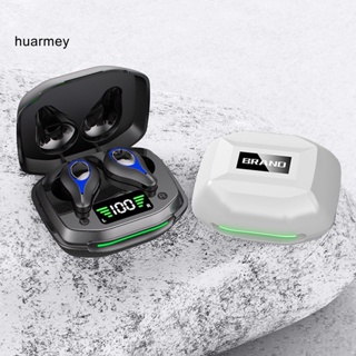 Huarmey ชุดหูฟังบลูทูธไร้สาย IPX7 จอแสดงผลดิจิทัล เสียงเบสหนัก กันน้ํา สําหรับวิ่ง เล่นกีฬา