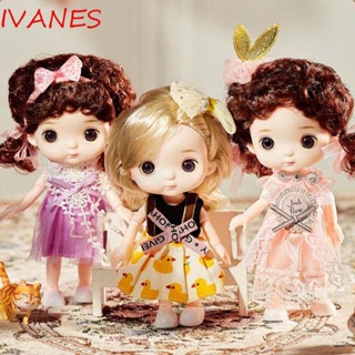 IVANES ตุ๊กตาเจ้าหญิง ตาโต 3D 1/12 BJD ข้อต่อขยับได้ 13 ข้อต่อขยับได้ หลากสี สําหรับเด็กผู้หญิง DIY