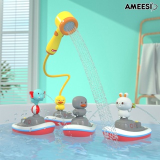 Ameesi 1 ชุด ของเล่นอาบน้ําเด็ก การ์ตูนสัตว์ ไฟฟ้า สปริงเกลอร์ เรือ ของเล่นอาบน้ํา คู่หู ของเล่นโต้ตอบ เด็ก ของเล่นน้ํา สระว่ายน้ํา อ่างอาบน้ํา เด็กผู้ชาย เด็กผู้หญิง ของเล่นอาบน้ํา