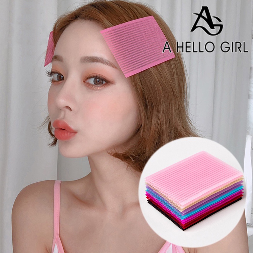 A HELLO GIRL สติกเกอร์ PVC ลายหน้าม้า ทรงสี่เหลี่ยม เรียบง่าย สไตล์เกาหลี สุ่มสี สําหรับติดตกแต่งผม 10 20 50 ชิ้น