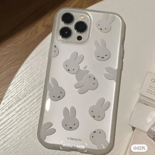 เคสโทรศัพท์มือถือใส แบบนิ่ม ลายกระต่าย สําหรับ Apple iPhone 12promax 13 11 8p XS XR