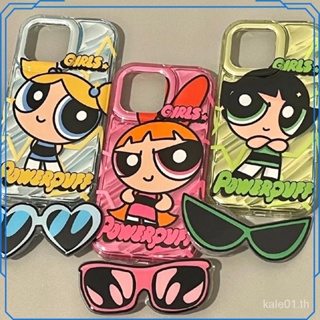 เคสป้องกันโทรศัพท์มือถือ แบบนิ่ม ลาย Powerpuff Girls สําหรับ iPhone 14 14promax 13 12 11 Xr 7 8p