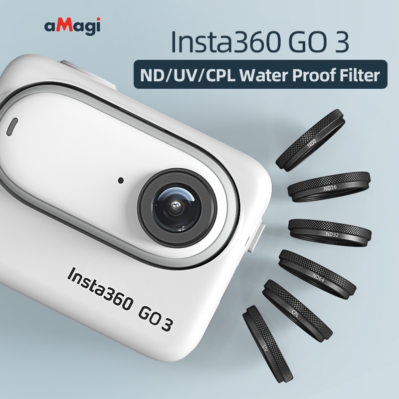 สําหรับ Insta360 GO3S, GO3, GO2 ตัวกรองกันน้ํา, ตัวป้องกันหินเงา, อุปกรณ์เสริมสําหรับกล้องกีฬา