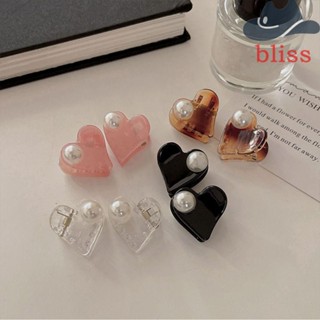 BLISS กิ๊บติดผมหางม้า พลาสติก ประดับไข่มุก ขนาดเล็ก สไตล์เกาหลี