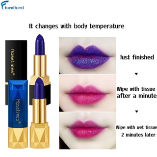 ลิปเปลี่ยนสีตามอุณหภูมิ ลิปสติก สีฟ้า Rosetimes Lip เปลี่ยนสีได้